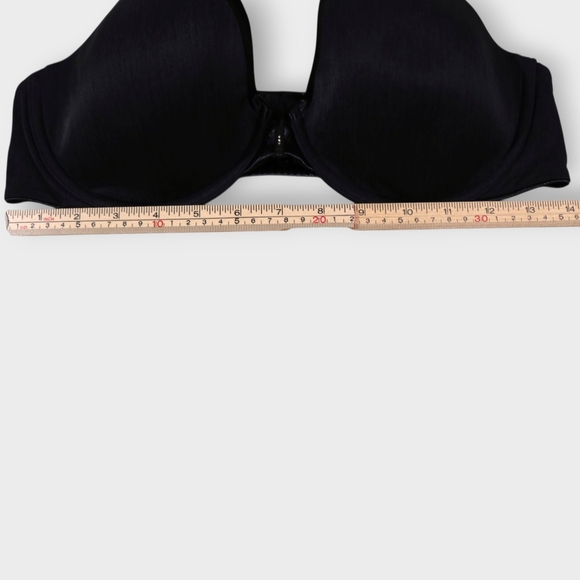 Vanity Fair Beauty Back Bra 38D Underwire Black Satin Padded Front Closure - Picture 2 of 7